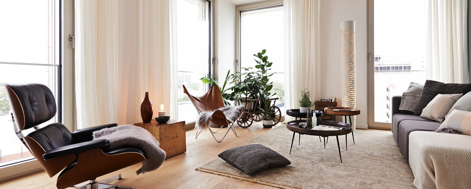 Wohnzimmer im Wohnprojekt Schwabinger Tor