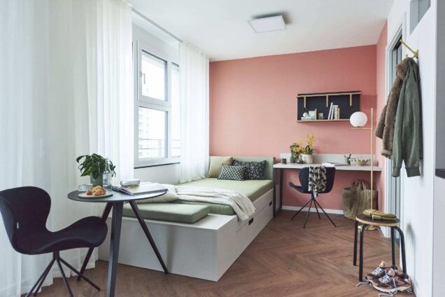 Krautstraße Berlin: möbliertes Mikro-Apartment, gestaltet und ausgestattet von BelForm