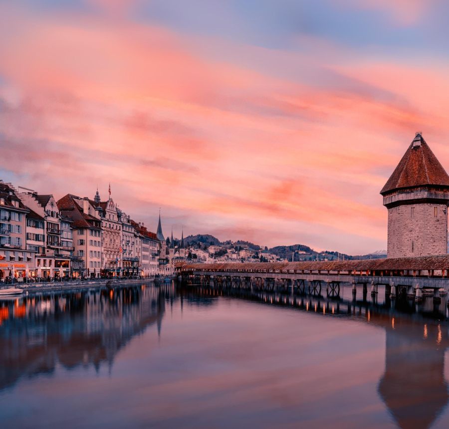 Sonnenuntergang in Luzern